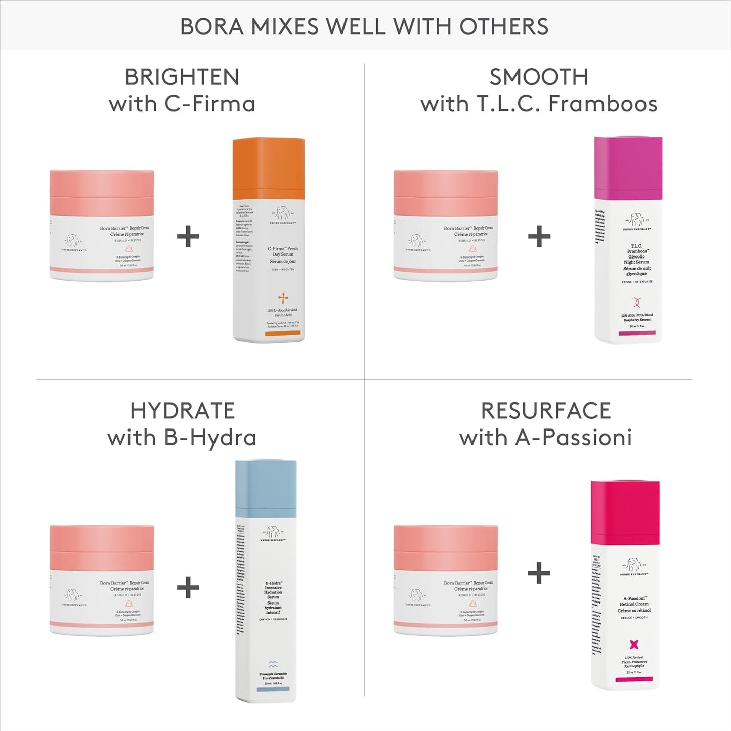 Drunk Elephant Bora Barrier Repair Cream - Ultra-Rich Moisturizer - Clean Clinical Skincare..