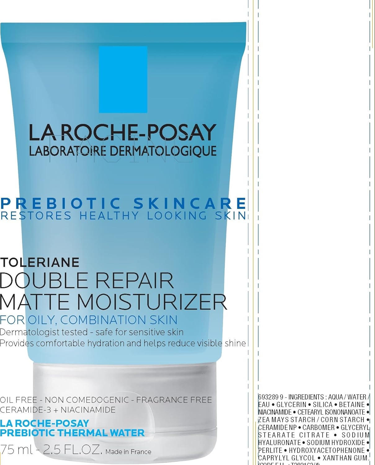 La Roche-Posay Toleriane Double Repair Matte Face Moisturizer, Daily Moisturizer For Oily Skin With Ceramide And Niacinamide..