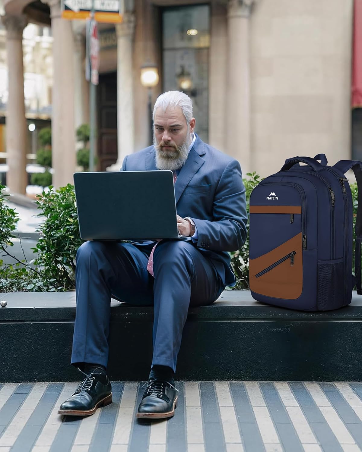 MATEIN Travel Backpack for Men with Anti Theft Pocket, TSA Friendly Carry On 17.3 Inch Laptop Backpack , for Men
