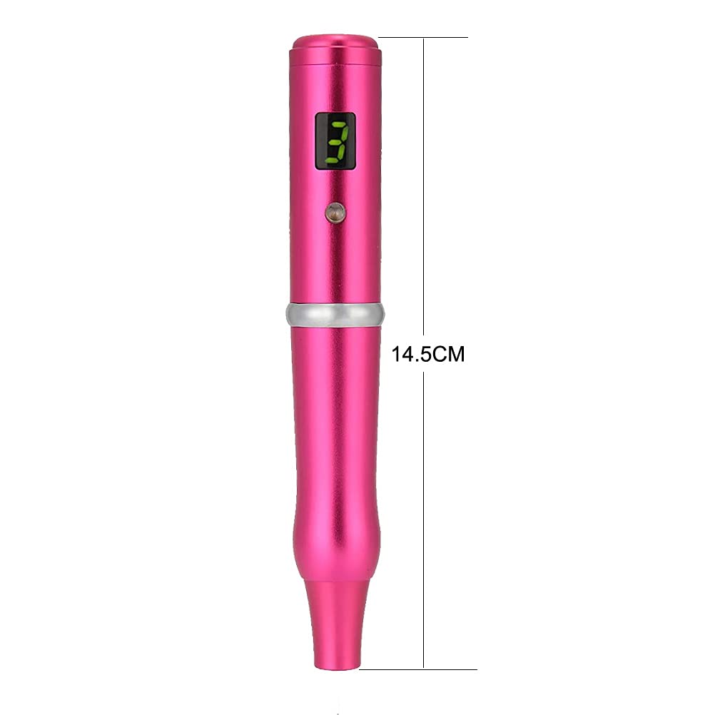 Permanent Makeup Pen Eyebrow Pen Tattoo Rotary Machine 10PCS Needles For Eyebrows,Eyeliners, Lips And Small-Tattoo(Rose red) AP657R