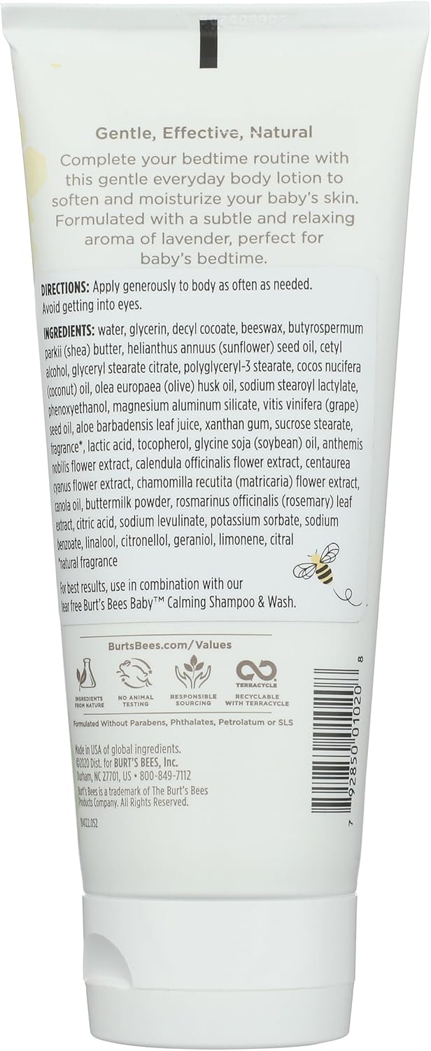 Burt's Bees Baby Nourishing Lotion, Calming Baby Lotion - 6 Ounce Tube