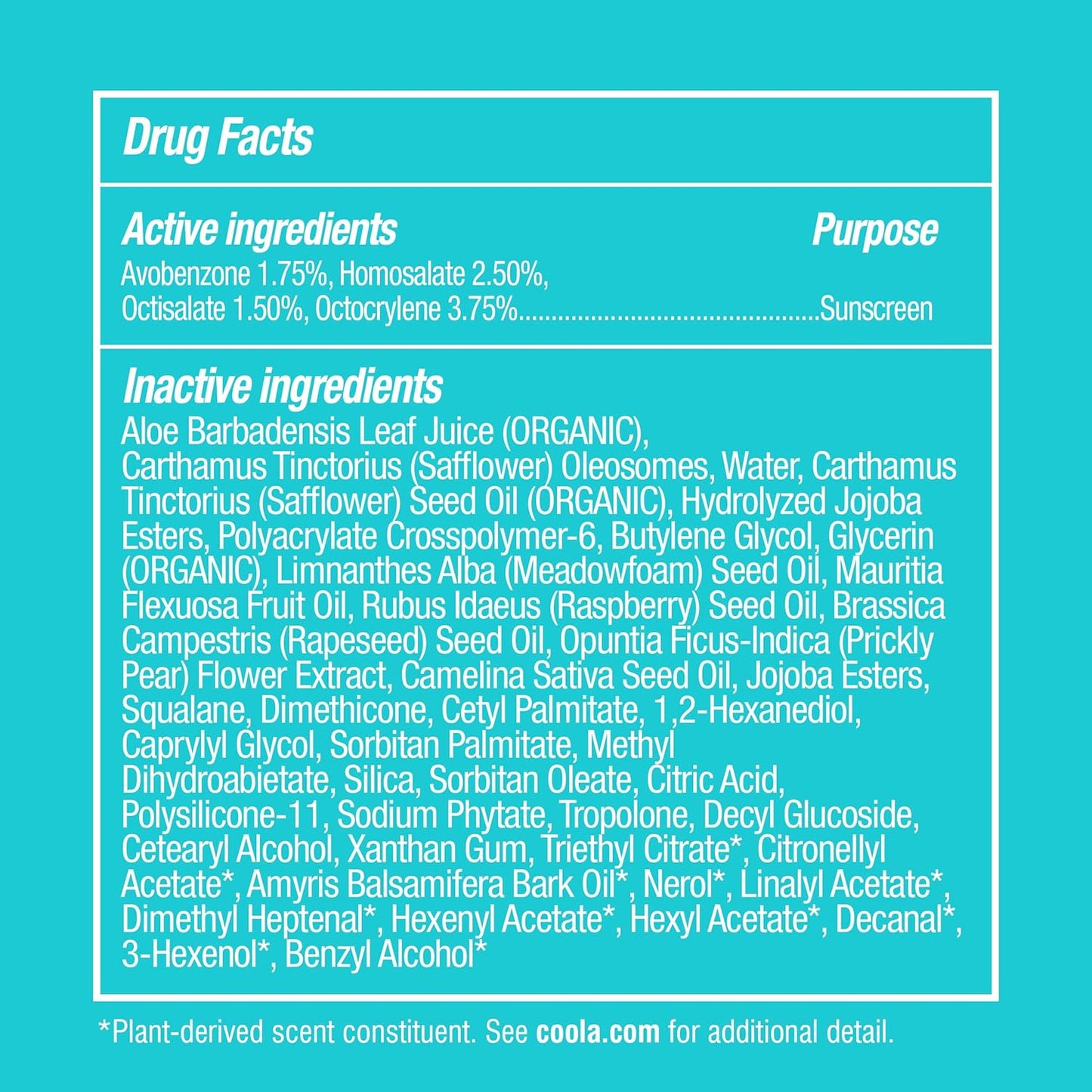 COOLA Organic Face Sunscreen SPF 30 Sunblock Lotion, Dermatologist Tested Skin Care for Daily Protection...