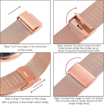 BUREI Men Wrist Watches Fashion Minimalist Thin Analog Quartz Waterproof Watches (Rose Gold)