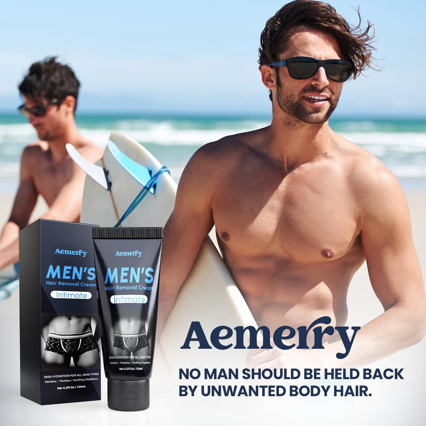 Intimate Hair Removal Cream for Men: Effective Painless Flawless Depilatory Cream for arms legs chest and Pubic Area..