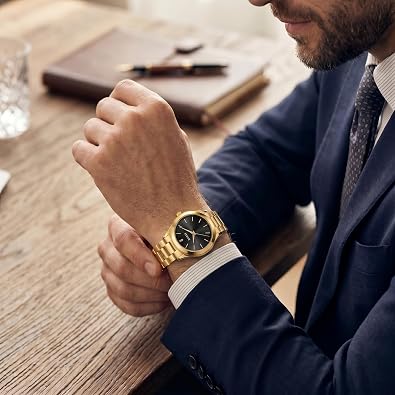 BUREI Men Watches Fashion Analog Stainless Steel Quartz Waterproof Watches