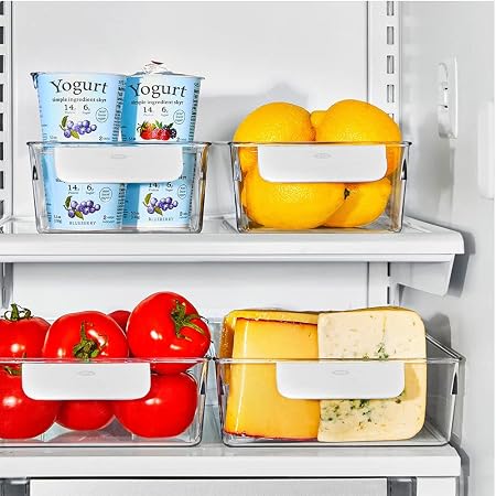 OXO Good Grips 4-Piece Fridge Storage Bin Starter Set