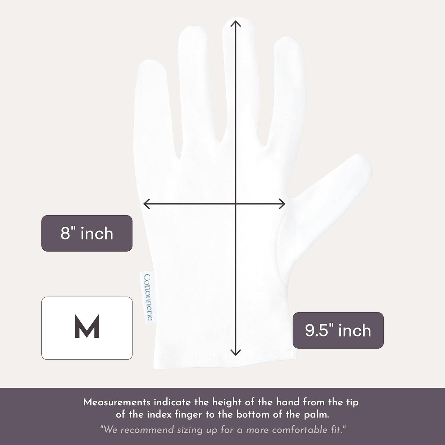4 Pairs Cottonnerie Basics Cotton Gloves for Dry Hands Sleeping, Moisturizing Gloves Overnight, Hand Moisturizer Gloves..