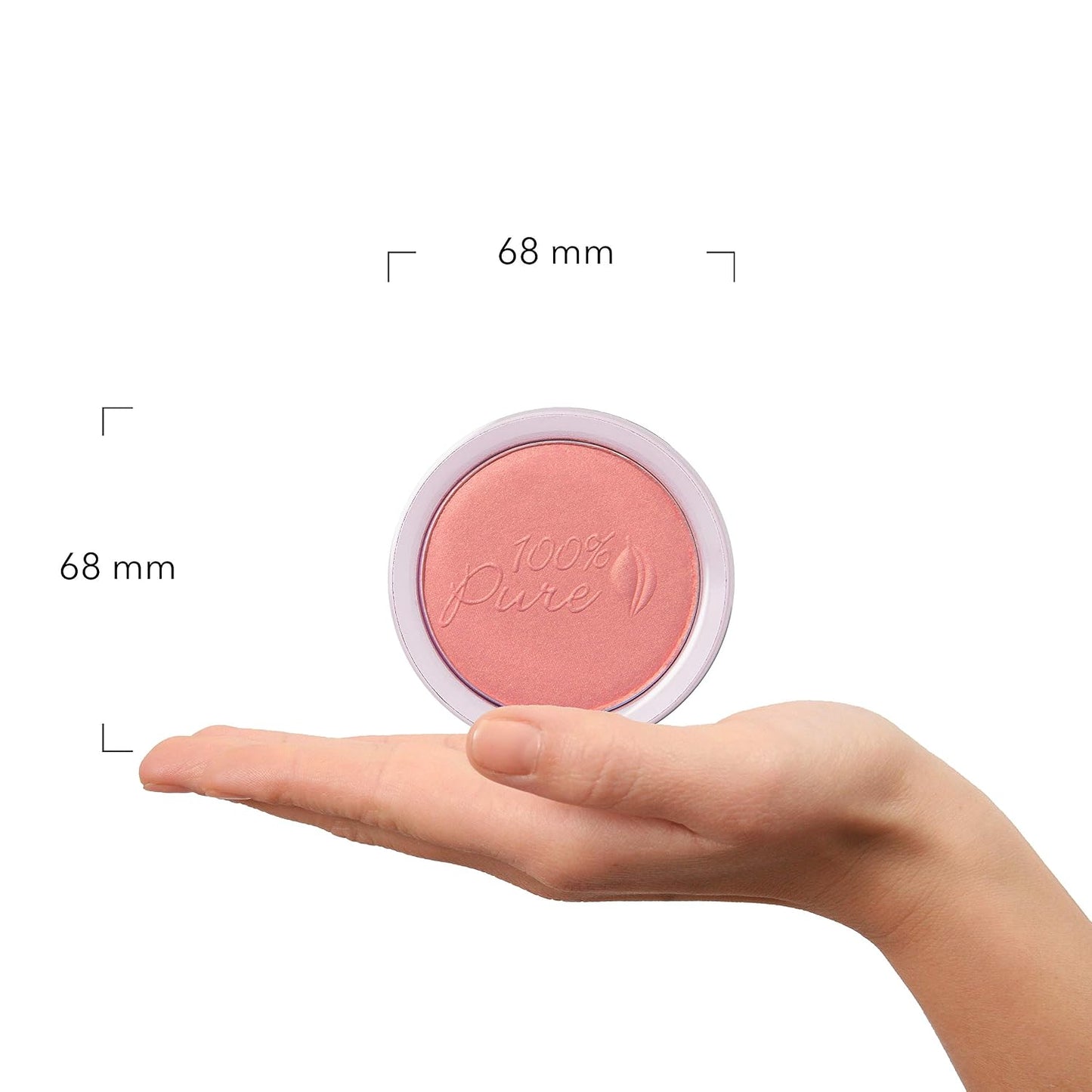 100% PURE Powder Blush (Fruit Pigmented), Mimosa, Soft Shimmery Finish, Nourishes Skin w/Rosehip Oil..