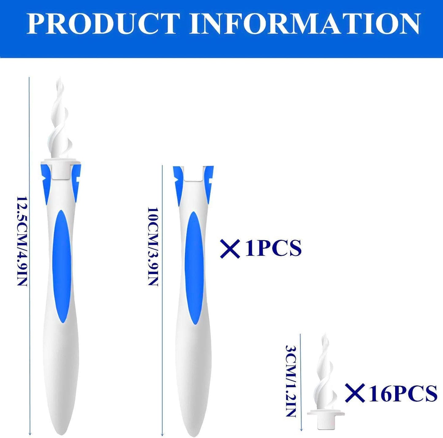 QGrips Earwax Removal-Spiral Ear Wax Removal Tool, Reusable Earwax Removal Kit Safe Ear Cleaner..