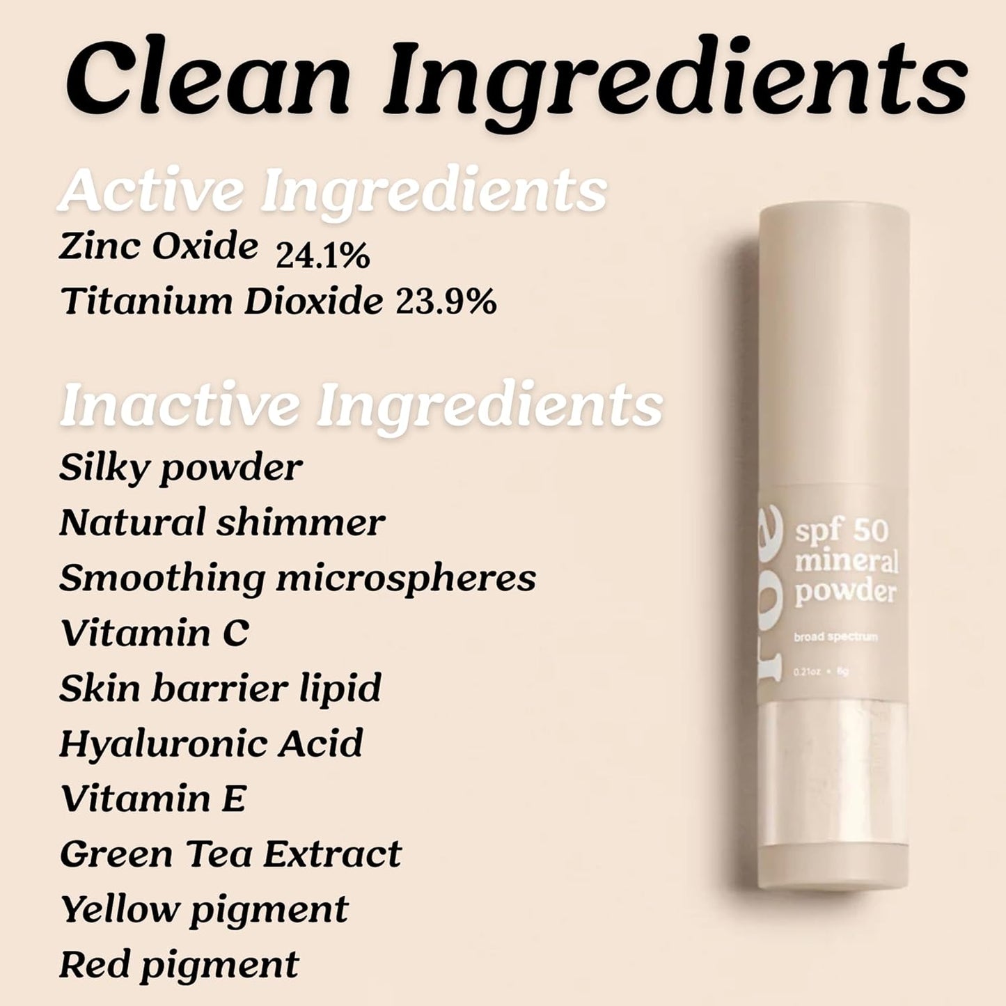 Roe Wellness- SPF 50 Powder Sunscreen Mineral-Based, Non-Toxic Brush-on For Kids, Adults & Babies..