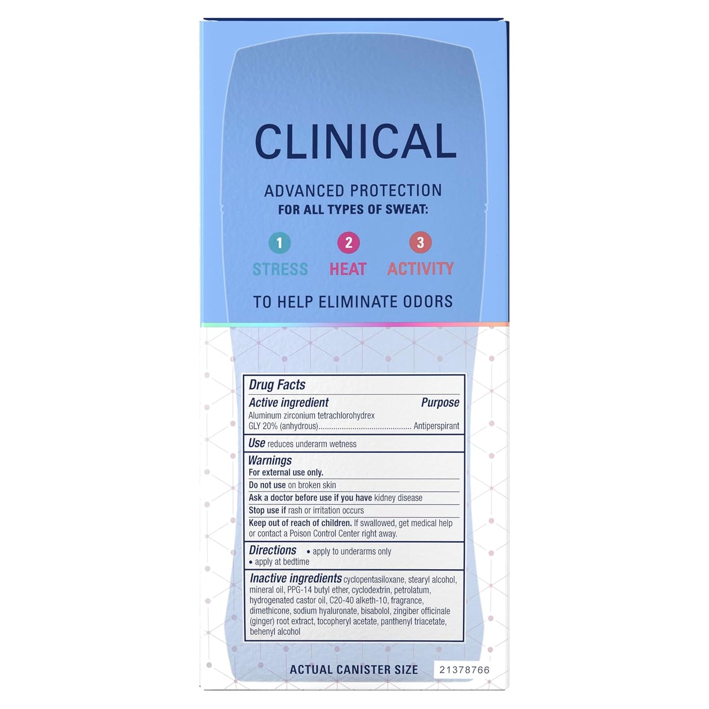 Secret Clinical Strength Invisible Solid Antiperspirant Deodorant for Women, 100HR Sweat & Odor Protection..