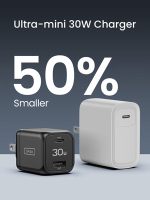 USB C Charger, INIU 30W PD QC 3.0 Dual Port Type C Charger Fast Charging Block