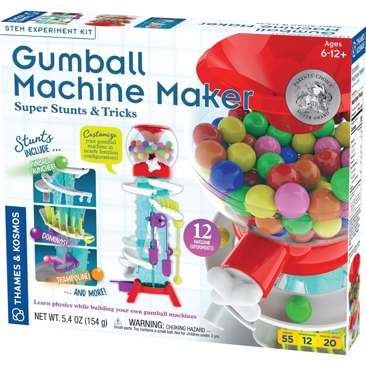Thames & Kosmos Gumball Machine Maker Lab - Super Stunts & Tricks | Build Your Own Gumball Machines with Lessons in Physics & Engineering | 12 Experi