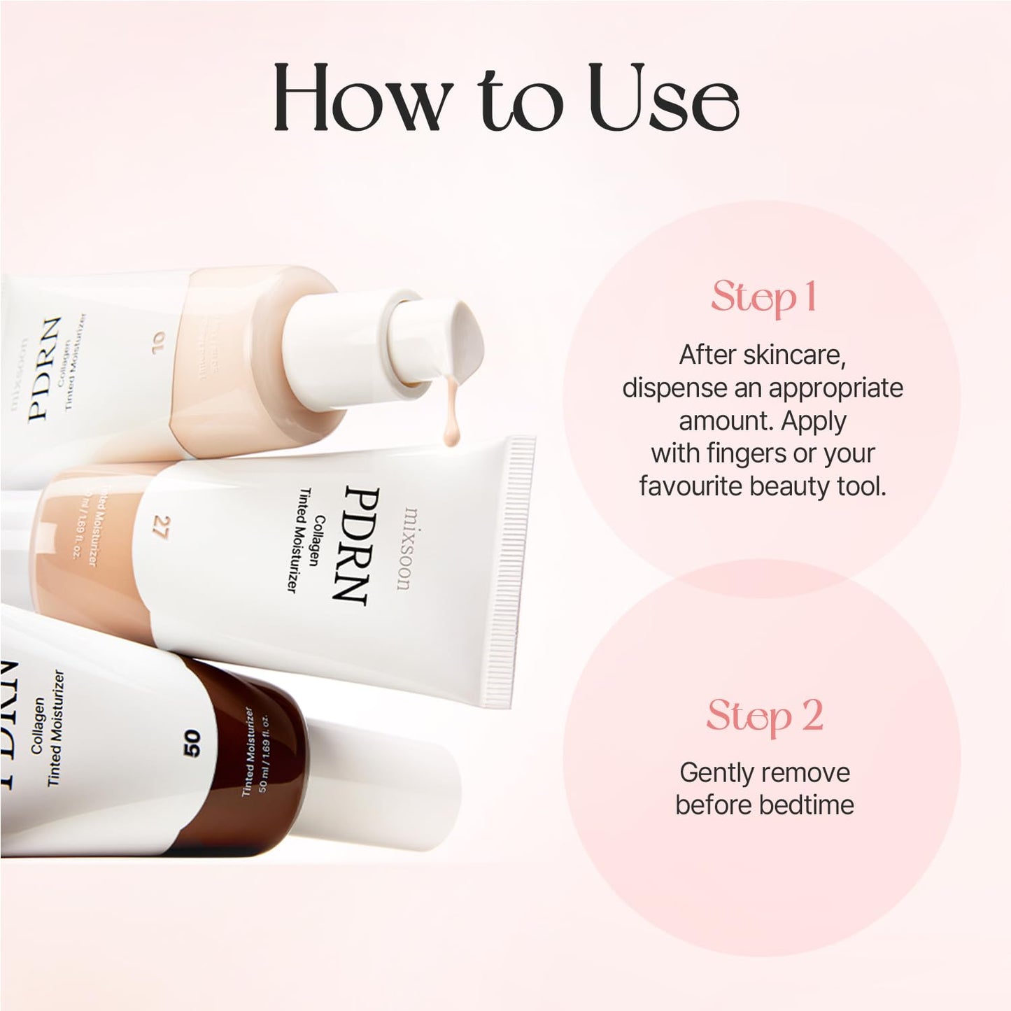 mixsoon PDRN Collagen Tinted Moisturizer - Skincare-Infused Base with Rice PDRN & Peptides |1.69 fl.oz. Korean Glass Skin (No. 23 Aura)
