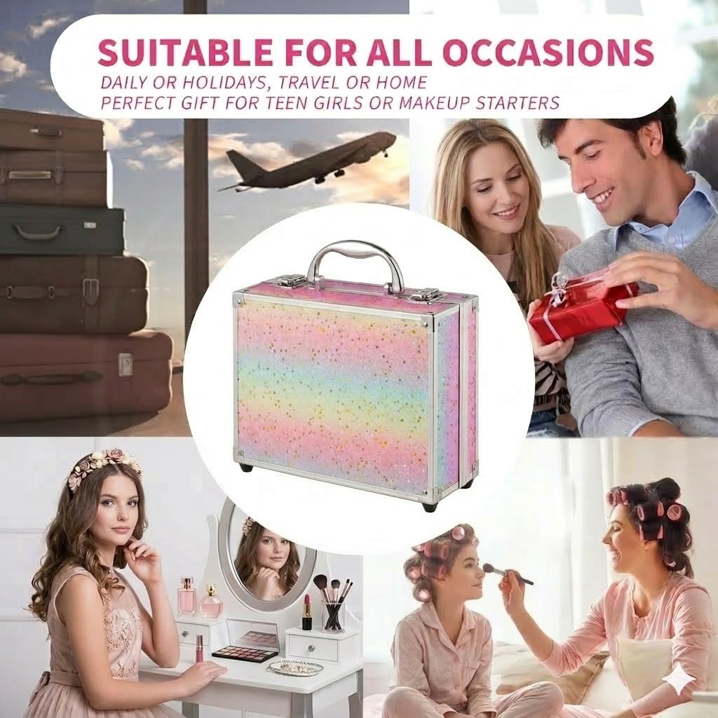 Hot Sugar Makeup Kit for Teenager Girls - Full Starter Cosmetics Set with Eye Shadow Lip Balm Blush Lip..
