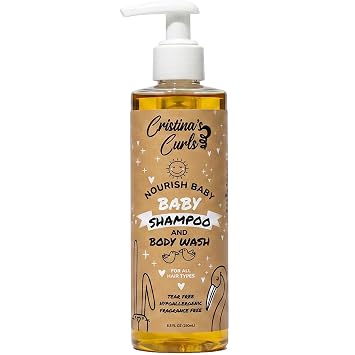 Cristina's Curls Baby Shampoo & Body Wash – Gentle Low-Foam Head-To-Toe Clean For Newborns And Sensitive Skin