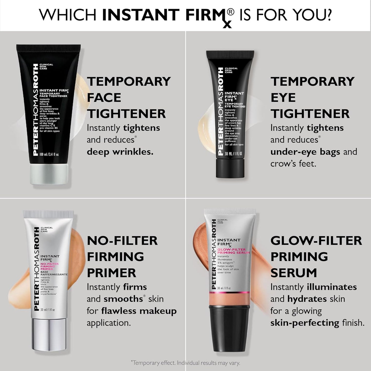 Peter Thomas Roth Instant FIRMx Eye Temporary Eye Tightener, Smooth and Tighten the Look of Crow's Feet, Fine Lines, Deep Wrinkles and Puffiness