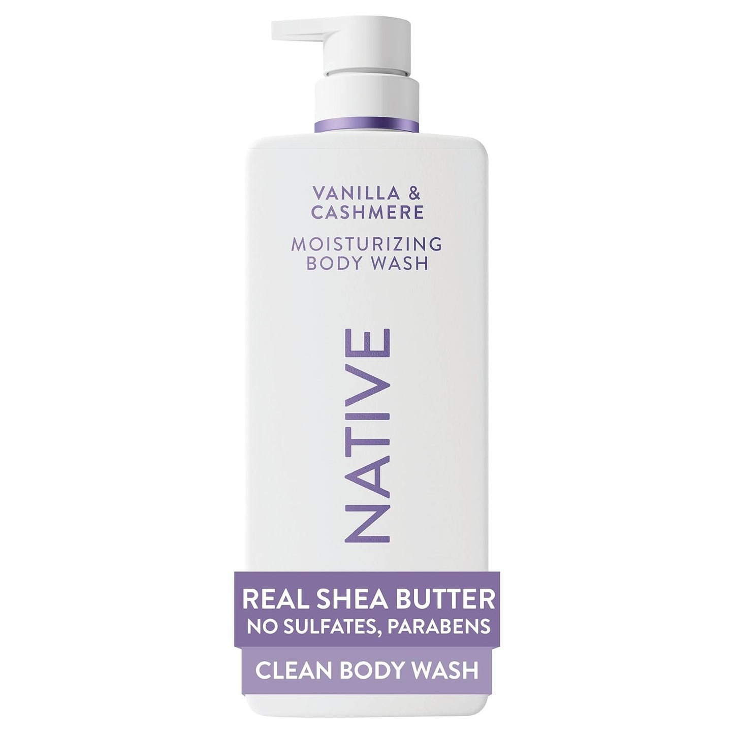 Native Moisturizing Body Wash, Clean & Gentle 24-Hour Hydration with Shea Butter, for Sensitive and Dry Skin..