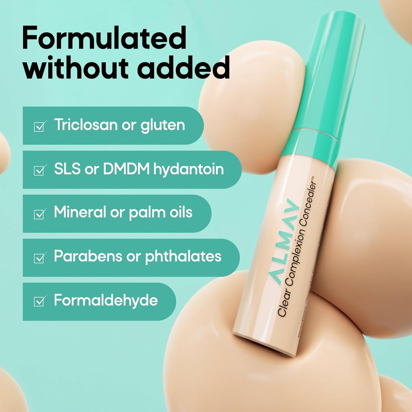 Almay Clear Complexion Concealer, 200, 0.3 fl oz | Full-coverage concealer treats acne and visibly evens skin tone over time..