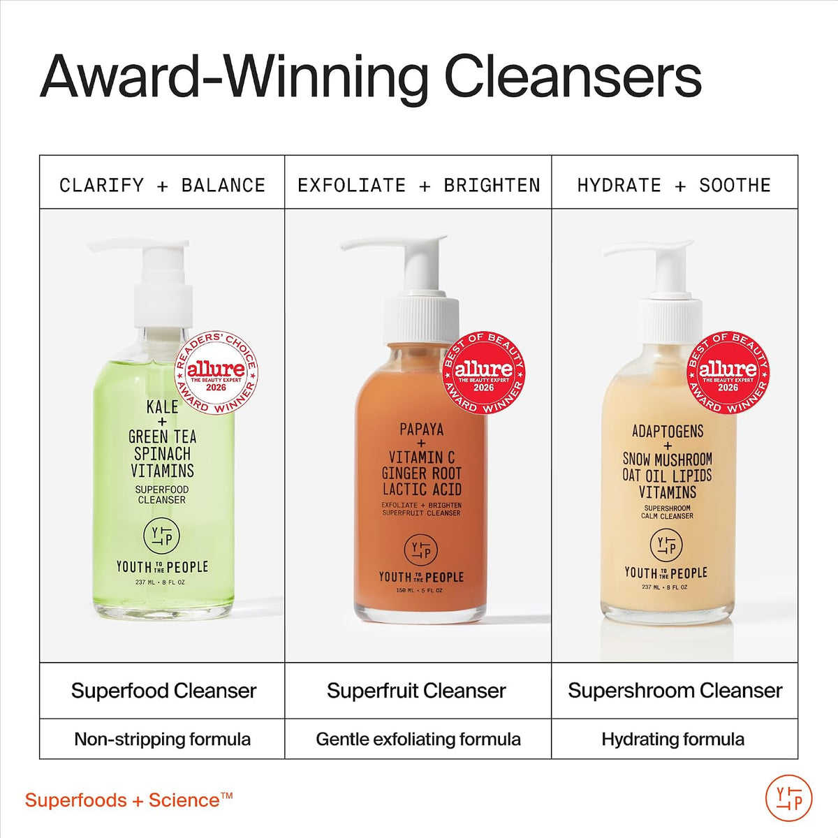 Youth To The People Superfood Cleanser - Kale + Spinach Hydrating Face Wash