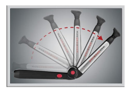 MANGROOMER Ultimate Pro Back Shaver with 2 Shock Absorber Flex Heads, Black and Red, 1 Count,& Size: 3 Piece Set
