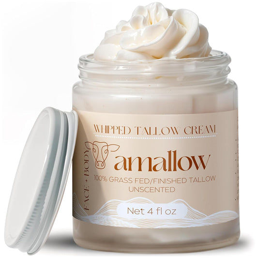 Amallow 100% Grass Fed Beef Tallow for Skin Care - Face + Body