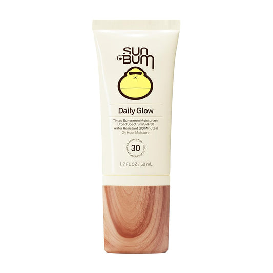 Sun Bum Daily SPF 30 Glow Sunscreen Face Lotion - Moisturizing Facial Sunscreen - Tinted - Dewy Finish..