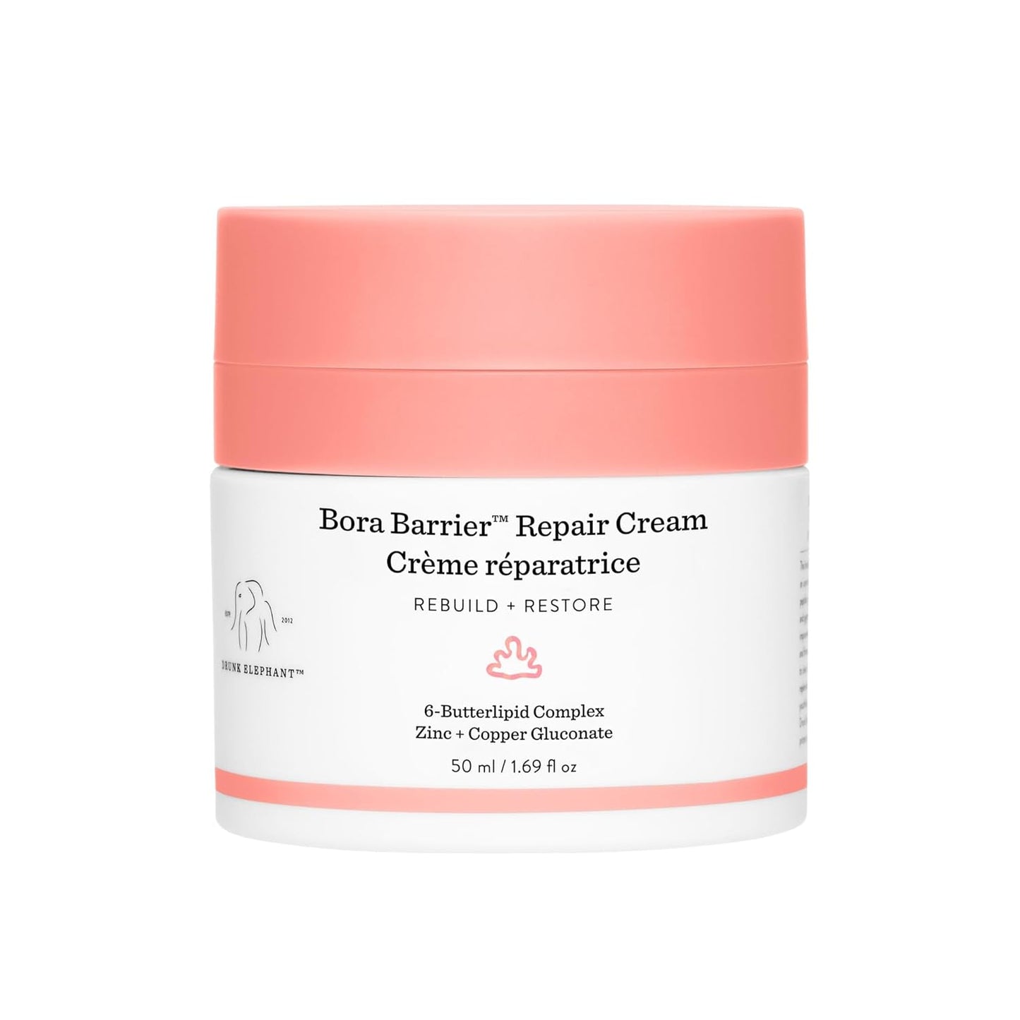 Drunk Elephant Bora Barrier Repair Cream - Ultra-Rich Moisturizer - Clean Clinical Skincare..