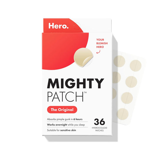 Mighty Patch Original from Hero Cosmetics - Hydrocolloid Acne Pimple Patch for Zits and Blemishes..
