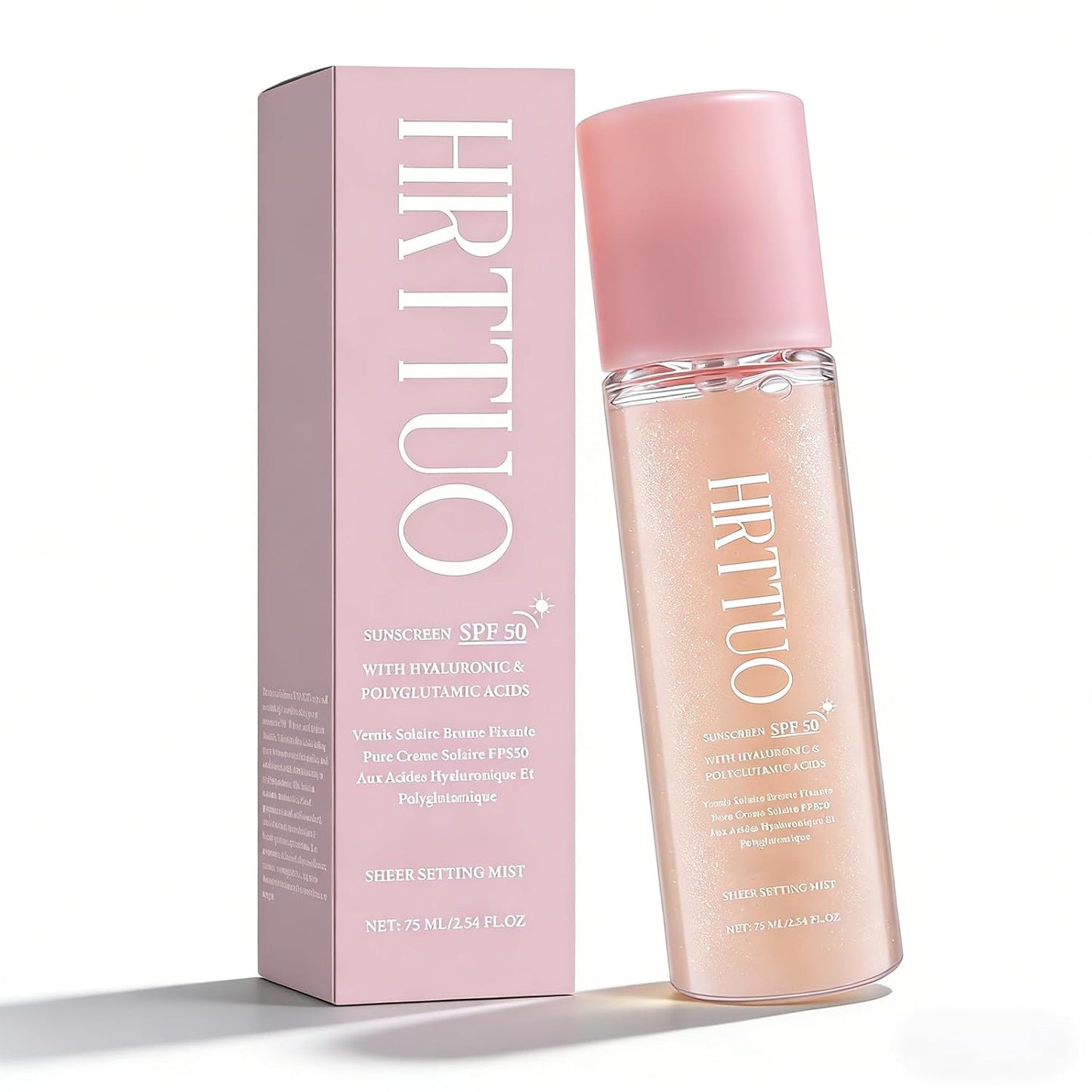 SPF Setting Spray for Face & Body - Sheer Sunscreen Mist SPF 50, Makeup-Friendly Setting Mist with Hydrating Glow..