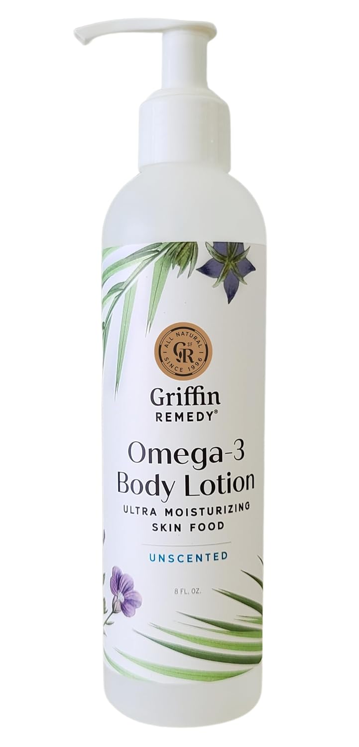 Griffin Remedy Omega-3 Body Lotion-Unscented with Organic MSM and Essential Oils, Ultra Moisturizing..
