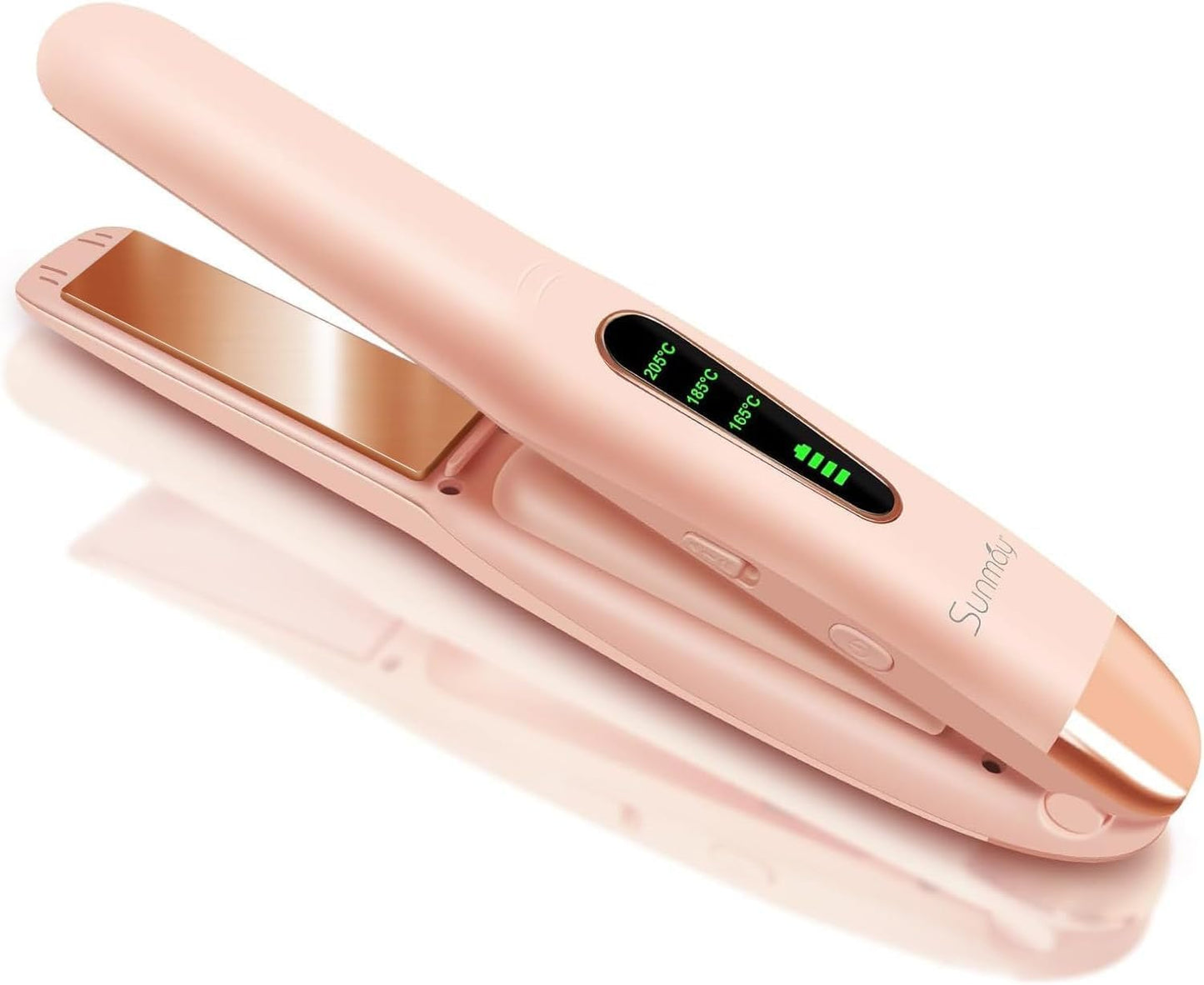 SUNMAY Cordless Hair Straightener, Titanium Portable Straightener for Travel, Heat-up in Seconds, USB-C Fast Charge