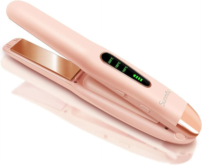 SUNMAY Cordless Hair Straightener, Titanium Portable Straightener for Travel, Heat-up in Seconds, USB-C Fast Charge