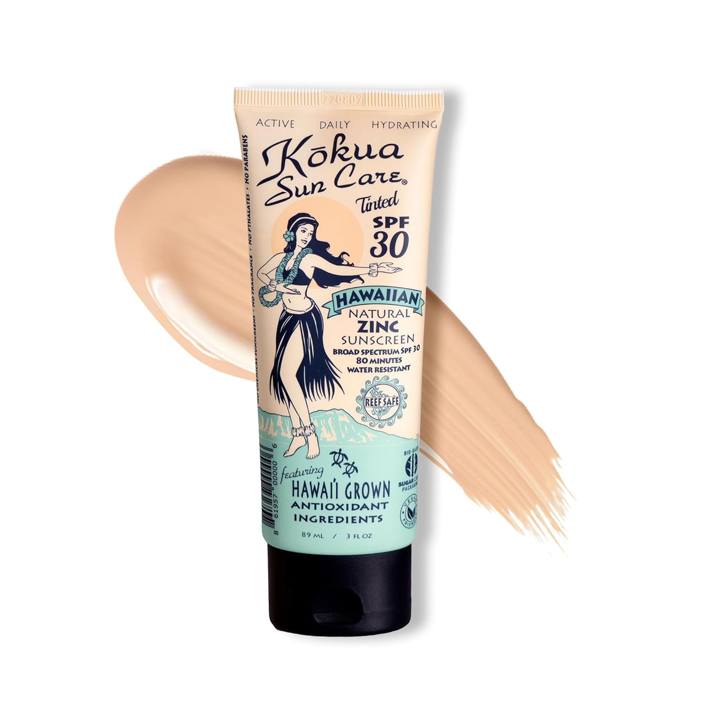 Kokua Sun Care Hawaiian Reef Safe SPF 30 | Zinc Oxide | Tinted Mineral for Face & Body...