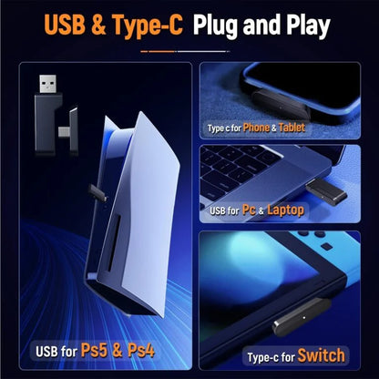 2.4GHz Wireless Gaming Headset with Microphone
