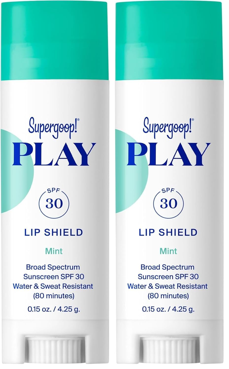 Supergoop! PLAY Lip Shield SPF 30 - Hydrating SPF Lip Balm - Moisturizing Treatment for Dry Cracked Lips,  Size - 0.15 Ounce (Pack of 2)