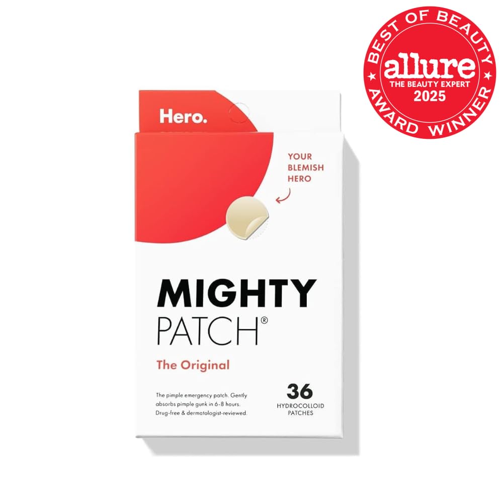 Mighty Patch Original from Hero Cosmetics - Hydrocolloid Acne Pimple Patch for Zits and Blemishes..