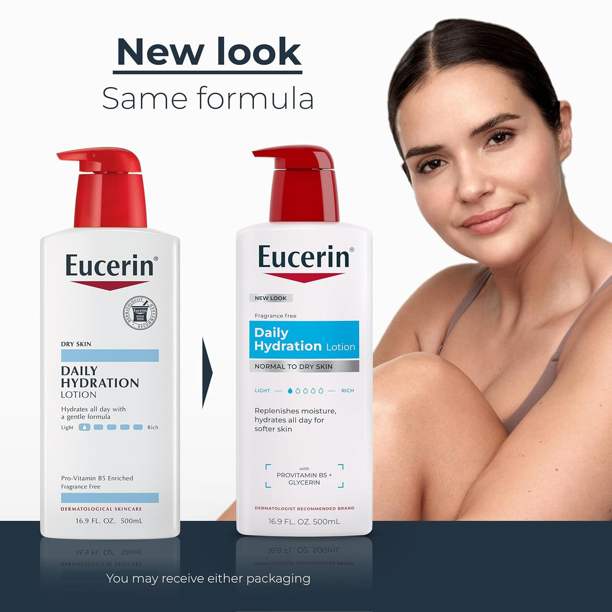 Eucerin Daily Hydration Lotion, Multipack, 3 x 16.9 Fl OZ, Style: Body Lotion