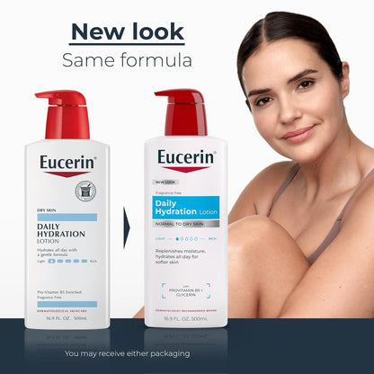 Eucerin Daily Hydration Lotion, Multipack, 3 x 16.9 Fl OZ, Style: Body Lotion