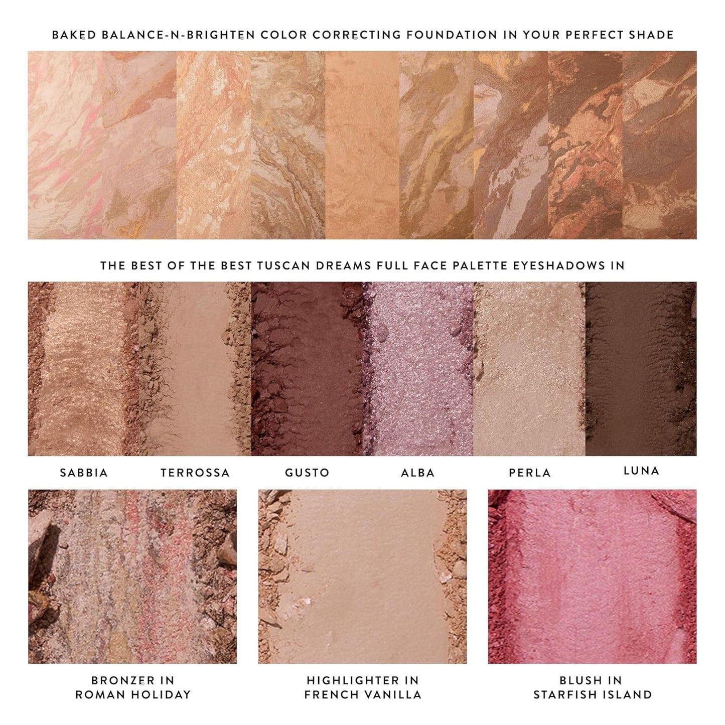 LAURA GELLER NEW YORK Baked Starter Kit- Baked Balance-n-Brighten, Medium + Best of the Best Tuscan Dreams..