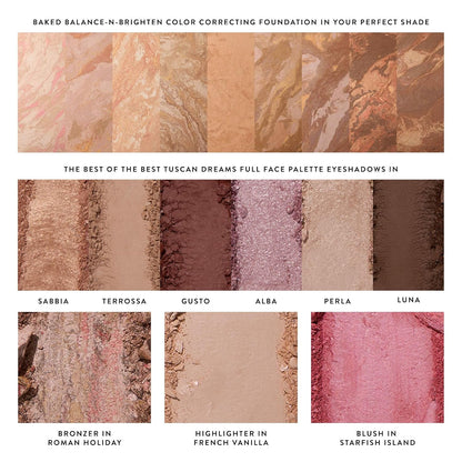 LAURA GELLER NEW YORK Baked Starter Kit- Baked Balance-n-Brighten, Medium + Best of the Best Tuscan Dreams..