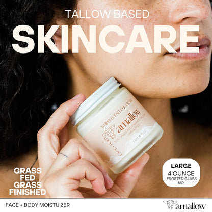 Amallow 100% Grass Fed Beef Tallow for Skin Care - Face + Body
