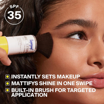 Supergoop! (Re) setting Face Powder SPF 35 - Broad Spectrum Mineral Sunscreen - 0.15 oz | Color - Translucent