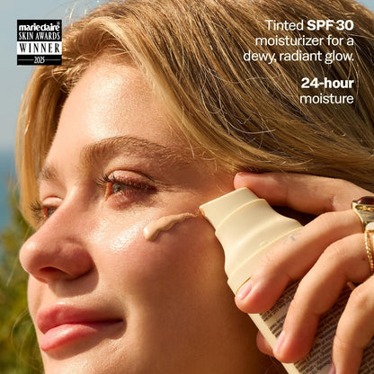 Sun Bum Daily SPF 30 Glow Sunscreen Face Lotion - Moisturizing Facial Sunscreen - Tinted - Dewy Finish..