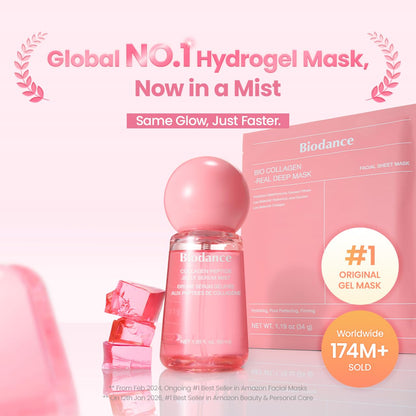 BIODANCE Collagen Peptides Jelly Serum Mist, Hydrating Face Mist, Plumping, Anti-Aging Face Spray..
