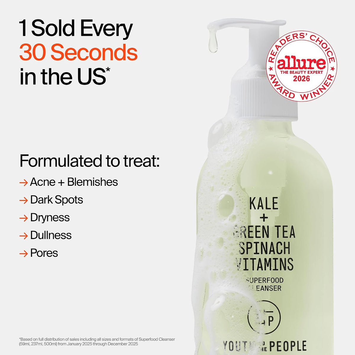 Youth To The People Superfood Cleanser - Kale + Spinach Hydrating Face Wash