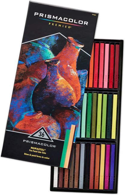 Prismacolor Premier Nupastels, Firm Pastel Color Sticks, 36 Count