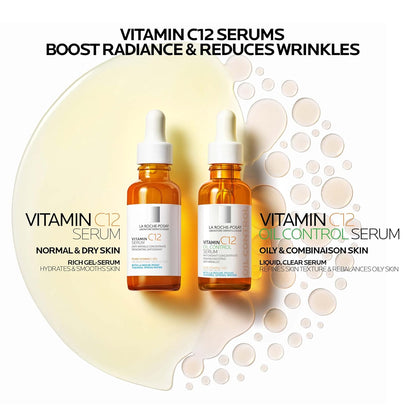 La Roche-Posay Pure Vitamin C Serum For Face With Hyaluronic Acid &amp; Salicylic Acid, Hydrating & Brightening Serum..