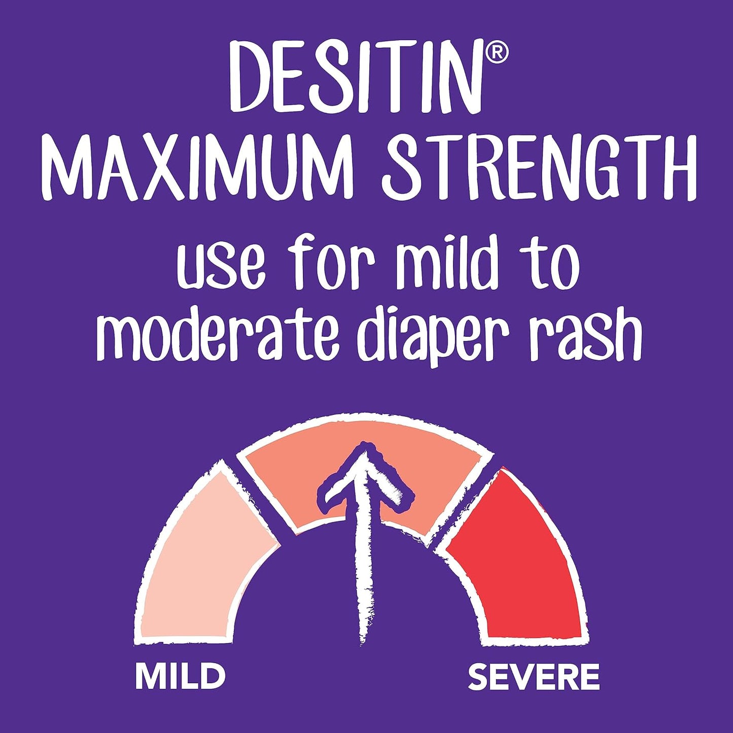 Desitin Maximum Strength Baby Diaper Rash Cream, 40% Zinc Oxide for Treatment, Relief & Prevention..