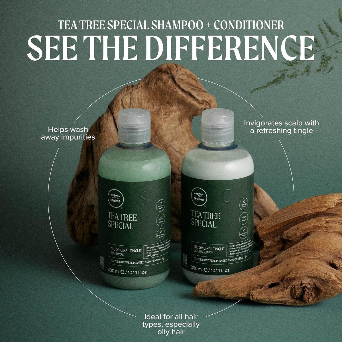 Tea Tree Special Shampoo, Deep Cleans, Refreshes Scalp